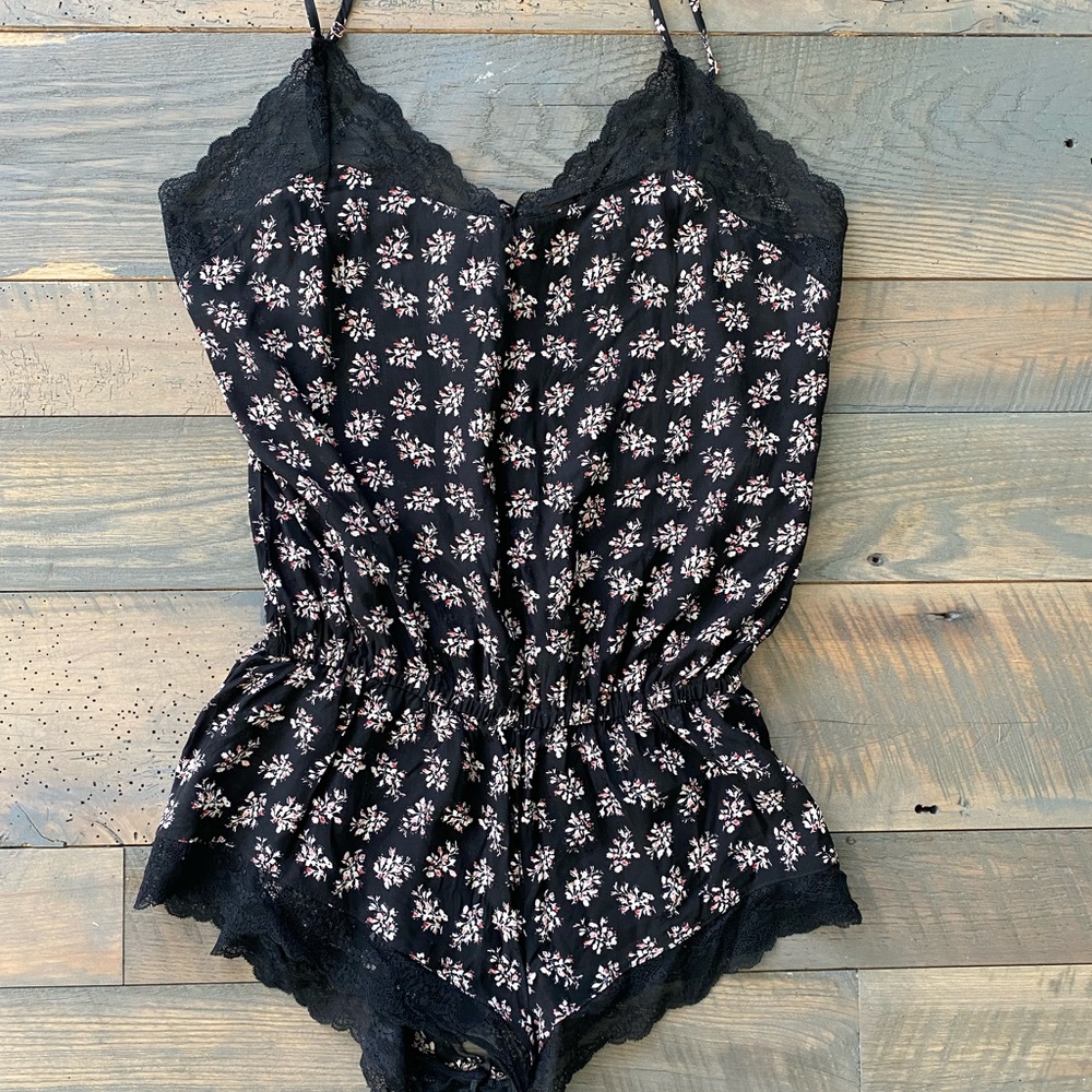 Eberjey x Rebecca Taylor silk teddy size M